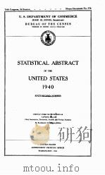STATISTICAL ABSTRACT OF THE UNITED STATES 1940（1941 PDF版）