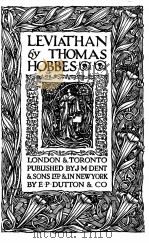 LEVIATHAN   1931  PDF电子版封面    THOMAS HOBBES 
