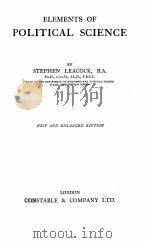 ELEMENTS OF POLITICAL SCIENCE   1924  PDF电子版封面    STEPHEN LEACOCK 