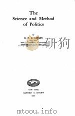 THE SCIENCE AND METHOD OF POLITICS（1927 PDF版）