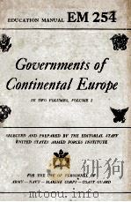 GOVERNMENTS OF CONTINENTAL EUROPE VOLUME 2（1940 PDF版）