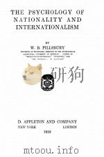 THE PSYCHOLOGY OF NATIONALITY AND INTERNATIONALISM（1919 PDF版）