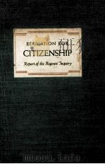 EDUCATION FOR CITIZENSHIP   1938  PDF电子版封面    HOWARD E. WILSON 