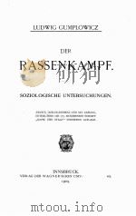 DER RASSENKAMPF   1909  PDF电子版封面     