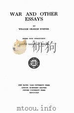 WAR AND OTHER ESSAYS（1911 PDF版）