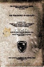 THE PHILOSOPHY OF EQUALITY   1943  PDF电子版封面    JANE FRANCES FERGUSON 