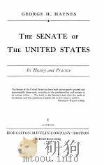 THE SENATE OF THE UNITED STATES VOLUME 1（1938 PDF版）