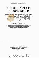LEGISLATIVE PROCEDURE（1922 PDF版）