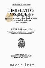 LEGISLATIVE PROBLEMS VOLUME 2   1924  PDF电子版封面    ROBERT LUCE 