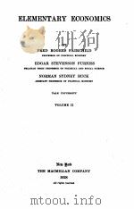 ELEMENTARY ECONOMICS VOLUME 2   1928  PDF电子版封面    FRED ROGERS FAIRCHILD 