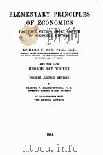 ELEMENTARY PRINCIPLES OF ECONOMICS   1934  PDF电子版封面    RICHARD T. ELY 
