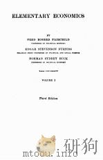 ELEMENTARY ECONOMICS VOLUME 1 THIRD EDITION   1936  PDF电子版封面     