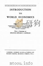 INTRODUCTION TO WORLD ECONOMICS（1934 PDF版）