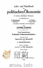 AGRARWESEN UND AGRARPOLITIK VAGNER 5   1914  PDF电子版封面    A. BUCHENBERGER 