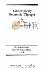 CONTEMPORARY ECONOMIC THOUGHT   1928  PDF电子版封面    PAUL T. HOMAN 