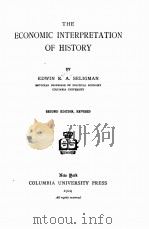 THE ECONOMIC INTERPRETATION OF HISTORY（1924 PDF版）