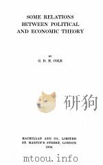 SOME RELATIONS BETWEEN POLITICAL AND ECONOMIC THEORY（1934 PDF版）