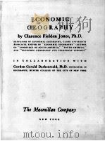 ECONOMIC GEOGRAPHY   1941  PDF电子版封面    CHARENCE FIELDEN JONES 