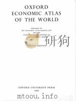 OXFORD ECONOMIC ATLAS OF THE WORLD SECOND EDITION   1959  PDF电子版封面     