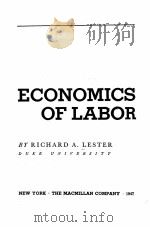 ECONOMICS OF LABOR（1947 PDF版）