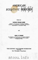 AMERICAN ECONOMIC POLICIES   1943  PDF电子版封面    CAPTAIM WILLIAM MCKEE AND CARL 