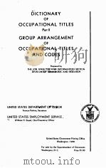 DICTIONARY OF OCCUPATIONAL TITLES PART 2   1939  PDF电子版封面     