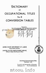 DICTIONARY OF OCCUPATIONAL TITLES PART 3   1939  PDF电子版封面     