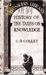 HISTORY OF THE TAXES ON KNOWLEDGE   1933  PDF电子版封面     