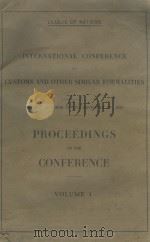 INTERNATIONAL CONFERENCE ON CUSTOMS AND OTHER SIMILAR FORMALITIES PROCEEDINGS OF THE CONFERENCE VOLU   1923  PDF电子版封面     