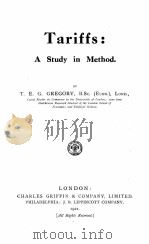 TARIFFS：A STUDY IN METHOD（1921 PDF版）