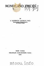 MONEY AND PRICES   1924  PDF电子版封面     