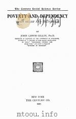 POVERTY AND DEPENDENCY   1925  PDF电子版封面     