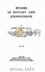 STUDIES IN HISTORY AND JURISPRUDENCE VOLUME 2   1901  PDF电子版封面    JAMES BRYCE 