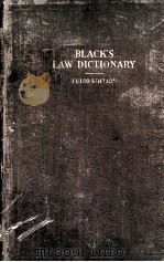 BLACK‘S LAW DICTIONARY THIRD EDITION   1933  PDF电子版封面    HENRY CAMPBELL BLACK 