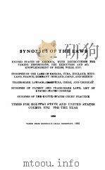 SYNOPSES OF THE LAWS 1925   1925  PDF电子版封面     
