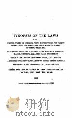 SYNOPSES OF THE LAWS 1923   1923  PDF电子版封面     