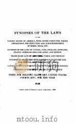 SYNOPSES OF THE LAWS 1922   1922  PDF电子版封面     