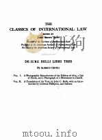 DE IURE BELLI LIBRI TRES VOLUME ONE   1933  PDF电子版封面    ALBERICO GENTILI 