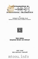AN INTRODUCTION TO THE STUDY OF INTERNATIONAL ORGANIZATION（1928 PDF版）