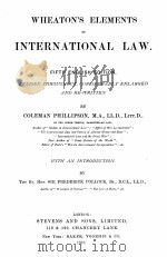 WHEATON‘S ELEMENTS OF INTERNATIONAL LAW FIFTH ENGLSH EDITION   1916  PDF电子版封面     