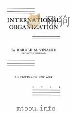 INTERNATIONAL ORGANIZATION（1934 PDF版）