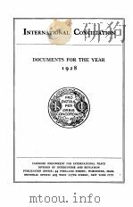 INTERNATIONAL CONCILIATION DOCUMENTS FOR THE YEAR 1928     PDF电子版封面     