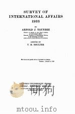 SURVEY OF INTERNATIONAL AFFAIRS 1933   1934  PDF电子版封面    ARNOLD J. TOYNBEE 