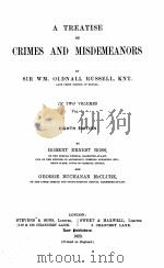 A TREATISE ON CRIMES AND MISDEMEANORS EIGHTH EDITION VOLUME 1   1923  PDF电子版封面     
