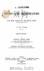 A TREATISE ON CRIMES AND MISDEMEANORS EIGHTH EDITION VOLUME 2   1923  PDF电子版封面     