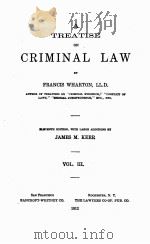 A TREATISE ON CRIMINAL LAW VOLUME III（1912 PDF版）