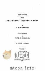 STATUTES AND STATUTORY CONSTRUCTION THIRD EDITION VOLUME III（1943 PDF版）