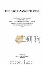 THE SACCO-VANZETTI CASE VOLUME V     PDF电子版封面     