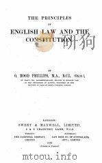 THE PRINCIPLES OF ENGLISH LAW AND THE CONSTITUTION（1939 PDF版）