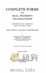 COMMENTARIES ON THE MODERN LAW OF REAL PROPERTY VOLUME 11   1924  PDF电子版封面    GEORGE W. THOMPSON 